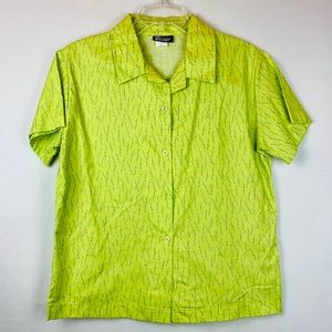 Vassar Short Sleeve Floral Print Button Blouse